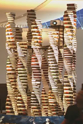 Helixes of law books at National Constitution Center, Philadelphia (photo by J W Watts)